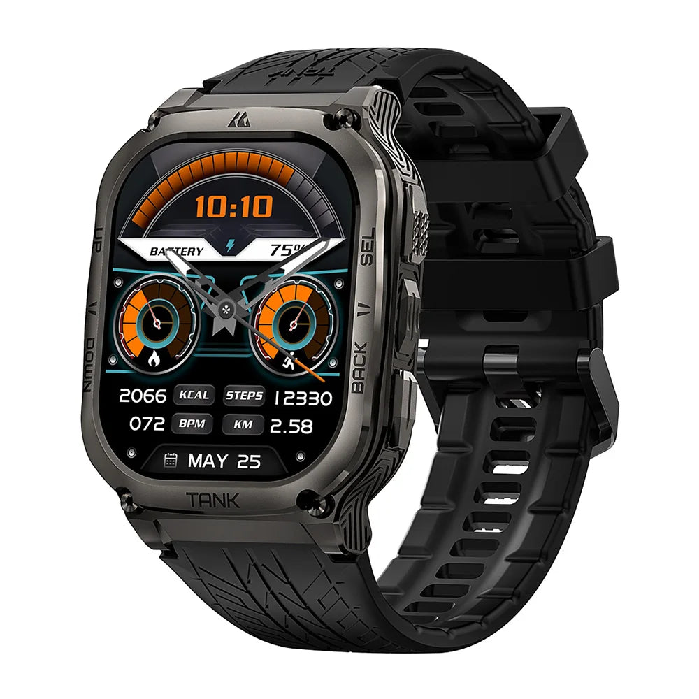 KOSPET TANK M3 Rugged Smart Watch for Men – Military Grade Durability, AMOLED Display, Bluetooth Calling & 60-Day Standby Battery