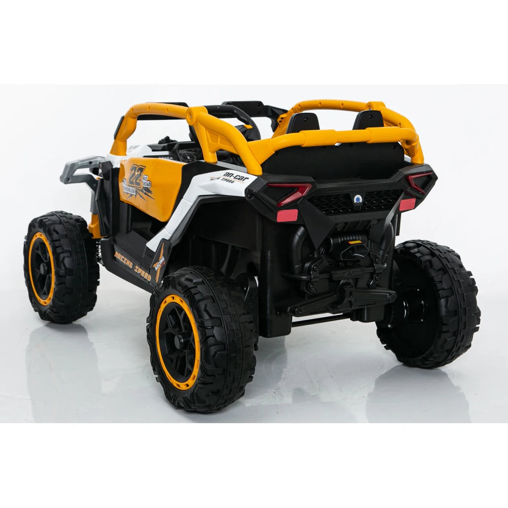 12V 2-Seater Ride-On UTV for Kids – Electric Truck with Remote Control, Flashlights, Suspension & Music