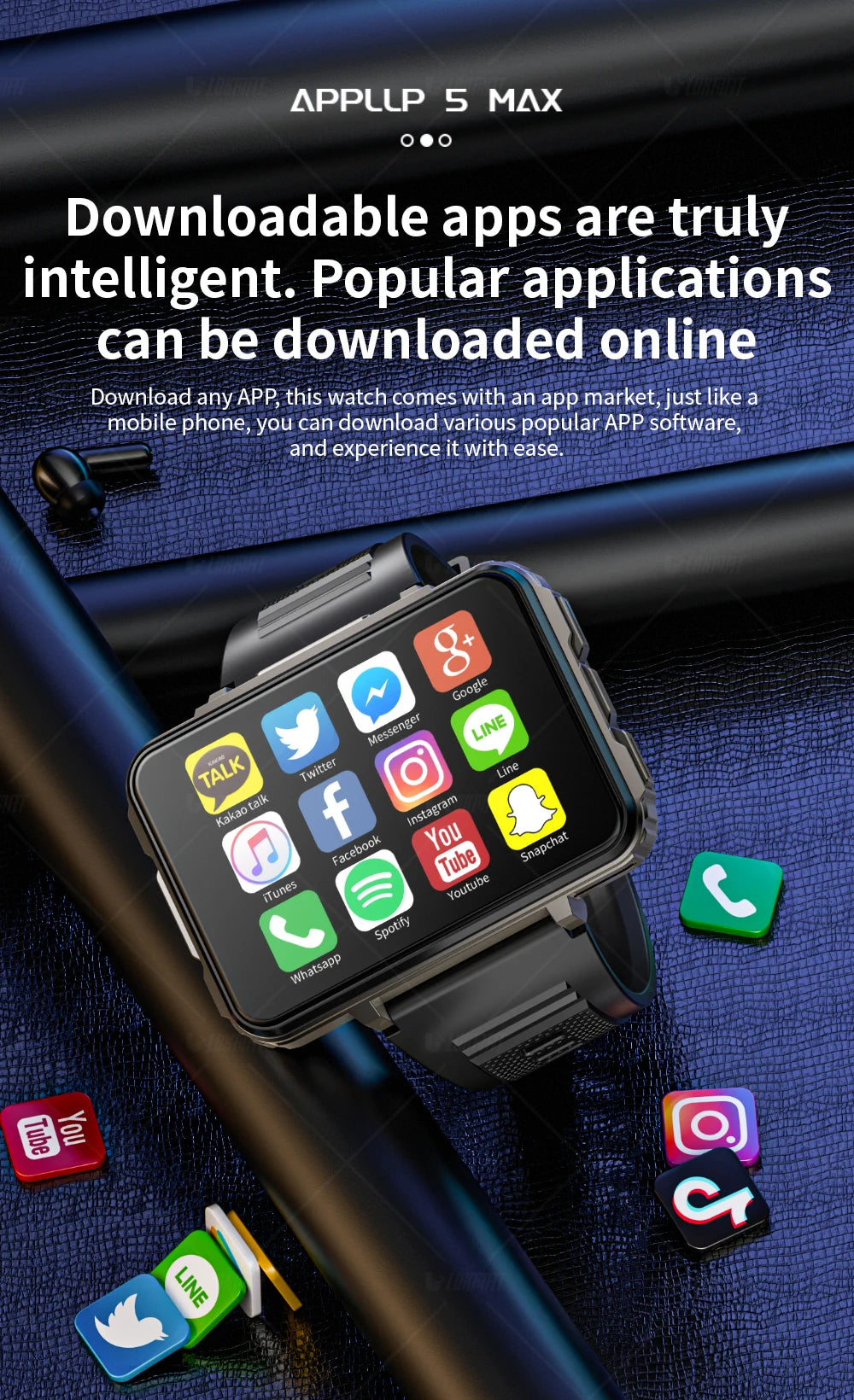 LOKMAT APPLLP 5 MAX Smart Android Watch Phone