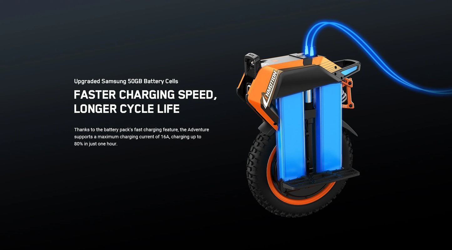 INMOTION Adventure V14 Electric Unicycle – 70km/h Speed, 2400Wh Battery, 9000W High Torque Motor