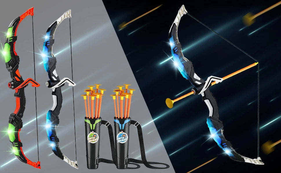 VATOS 2X Bow & Arrow + Dart Gun Play Set