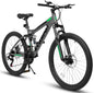 Ecarpat Dual Full Suspension Mountain Bike 24/26/27.5 Inch, Mens Women Teenagers Boy Girl Mountain Bike, 21-Speed Disc Bicycles