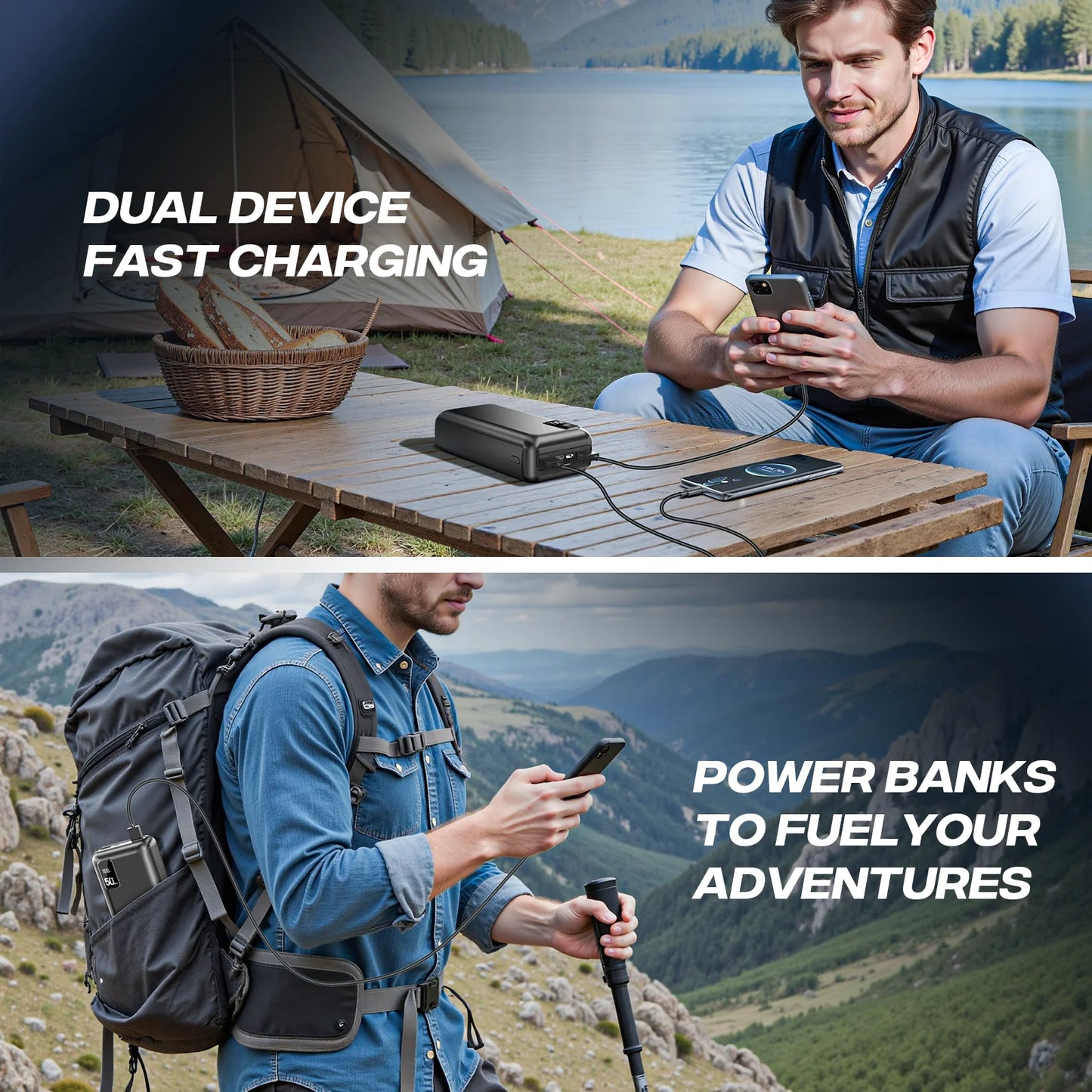 22.5W Fast Charging Power Bank 50000mAh Portable Charger
