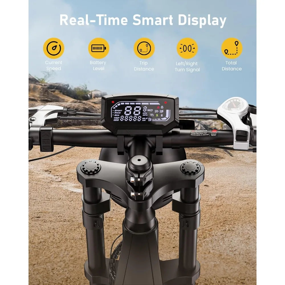 R6 Fat Tire Electric Bike – 1500W Off-Road Power with Full Suspension