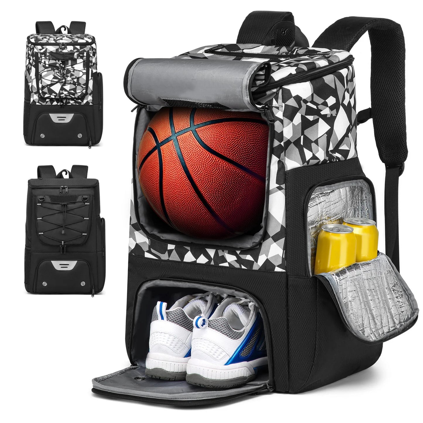 Basketball Sports Backpack with Ball, Shoe & Gear Compartments – Large Capacity & Water-Resistant