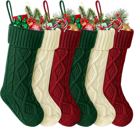 Christmas Stockings For Kids – Large Cable Knit Stockings