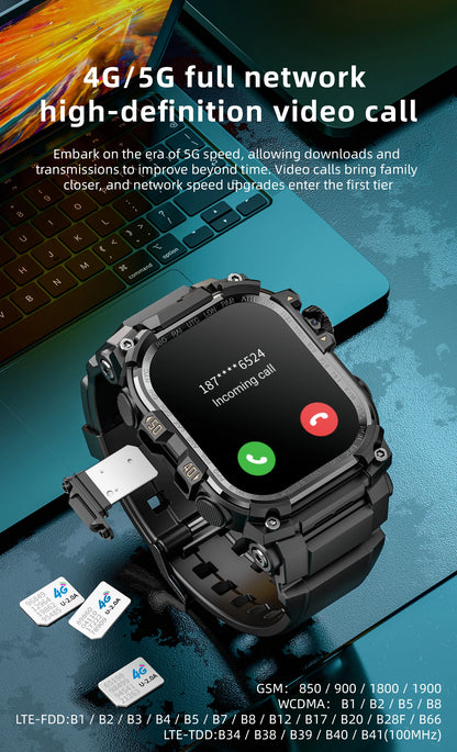 LOKMAT APPLLP 7 MAX Smart Watch Phone – 4G/5G Android Smartwatch with Rotating Camera, AMOLED Display, 3GB+32GB Storage