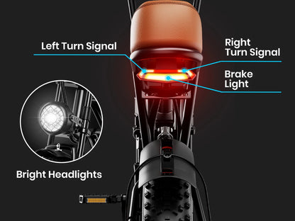 AMYET V9-G60 Electric Bike – 1000W Motor, 48V 20Ah Battery, Fat Tire E-Bike with Shimano 7-Speed & Dual Suspension
