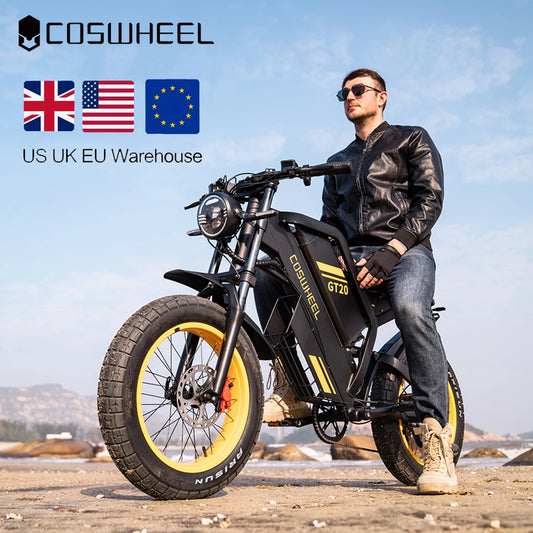 COSWHEEL GT20 PRO Dual Motor Electric Bike – 3000W, 40Ah Battery, 31MPH Fat Tire Off-Road E-Bike