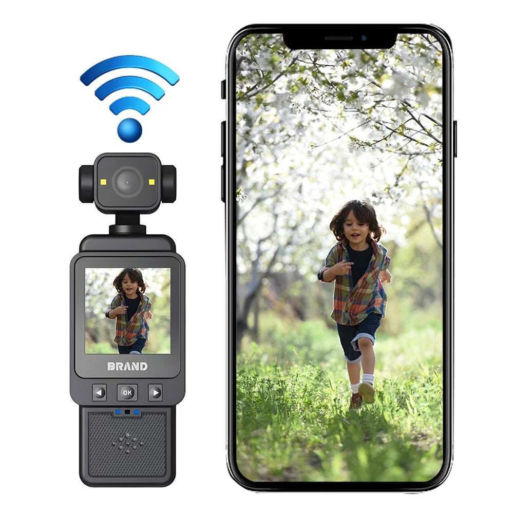 1080P WiFi Mini Body Camera with Rotating Lens & Mobile App Control