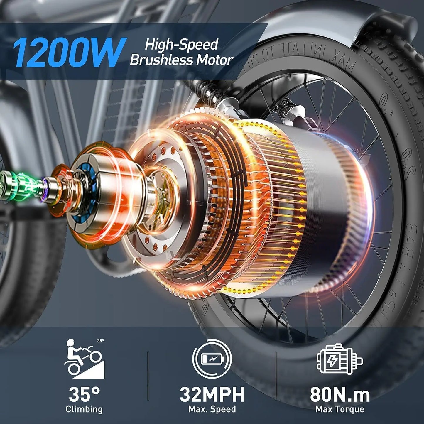 SmartTravel 1200W Electric Bike for Adults – 48V 23Ah Battery, 32MPH Fat Tire Commuter E-Bike with Full Suspension & Hydraulic Brakes