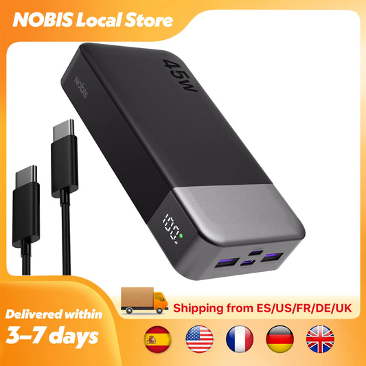 NOBIS 45W Fast Charging Power Bank 20000mAh Portable Charger