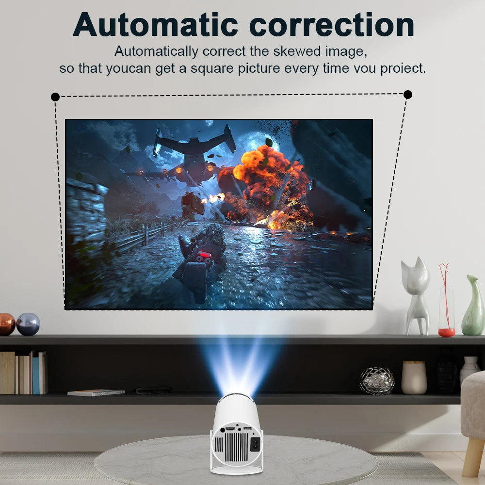 Magcubic HY300 Pro 4K Projector – 260 ANSI Lumens, Android 11, WiFi 6, Bluetooth 5.0 – Compact 180° Rotating Portable Home Theater