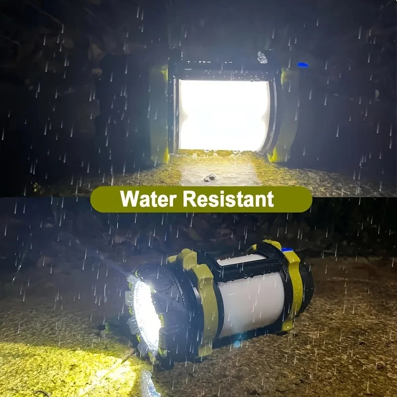 Rechargeable LED Camping Lantern 1000LM Flashlight with Power Bank & 6 Lighting Modes