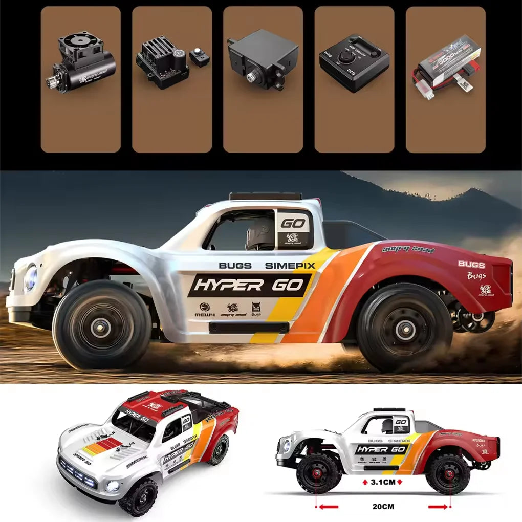 MJX HYPER GO 14211 Brushless 1/14 RC Short Course Truck – 47–70 KM/H High-Speed 4WD Racing Car