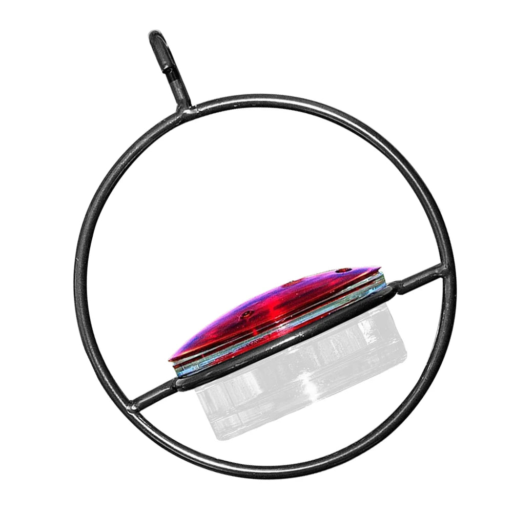 Circular Hanging Hummingbird Feeder – Bee & Ant Proof with Red Glass Bowl, Easy Clean, Outdoor Bird Feeder for Garden, Patio, Deck