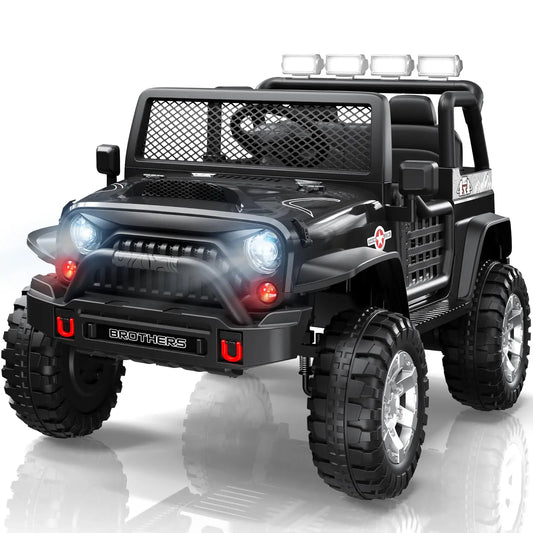 IGIANT 24V 2-Seater Kids Ride-On Truck – Remote Control, Bluetooth, Music, Suspension, LED Lights, 3-Speed Electric Car