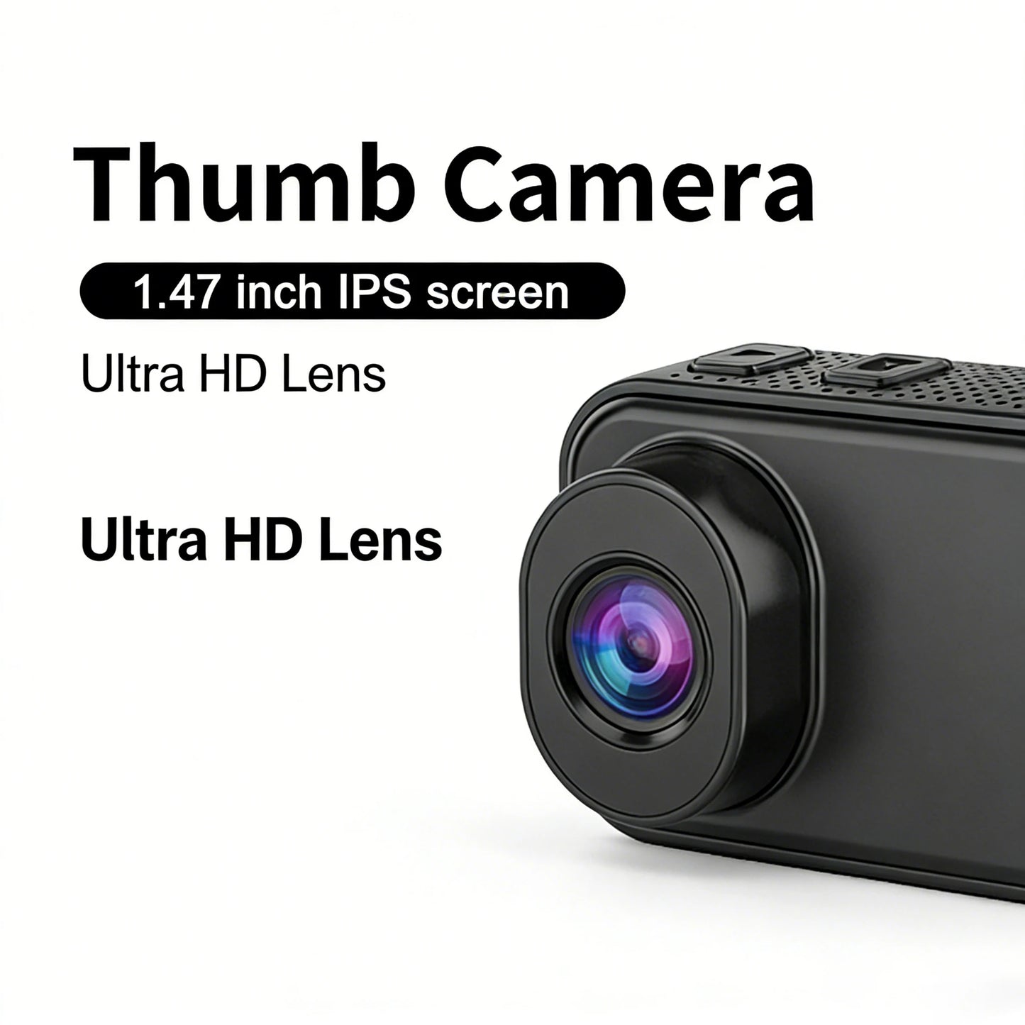 1.44" HD 1080P Thumb-Sized Action Camera with Memory Card & IPS Screen
