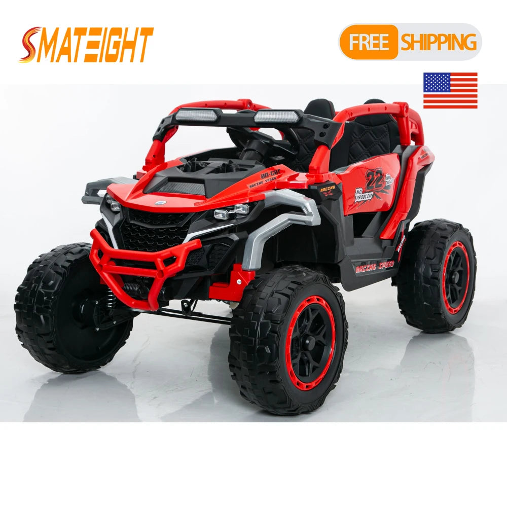 12V 2-Seater Ride-On UTV for Kids – Electric Truck with Remote Control, Flashlights, Suspension & Music