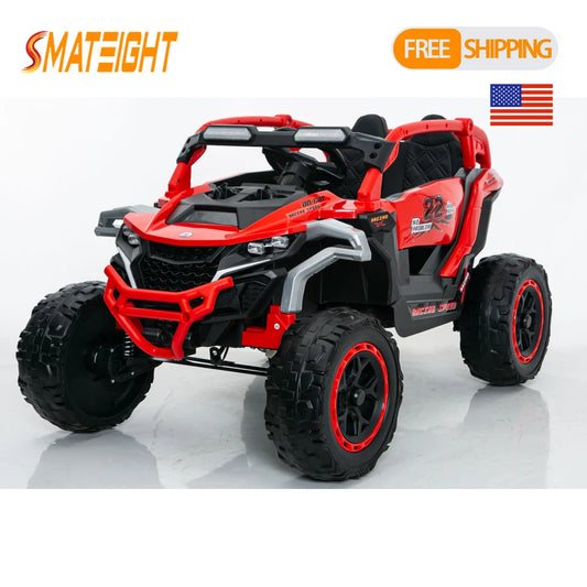 12V 2-Seater Ride-On UTV for Kids – Electric Truck with Remote Control, Flashlights, Suspension & Music
