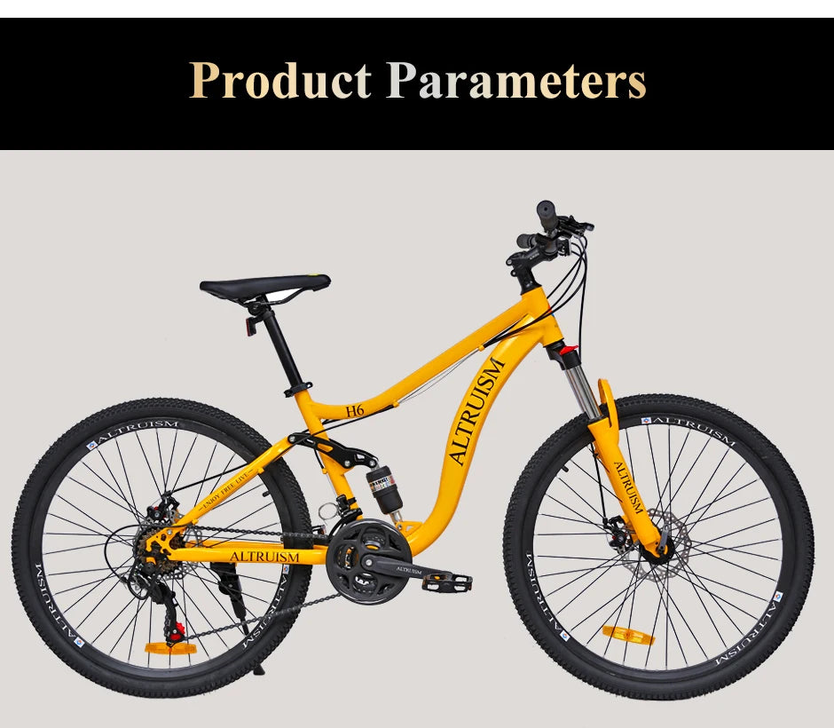 26” 21-Speed Full Suspension Mountain Bike – Durable, Smooth & Adventure-Ready