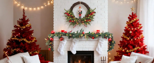 24" Christmas wreath  Christmas nutcracker wreath  Christmas nutcracker and berry wreath 30 LED Lights, Battery Operated Christm