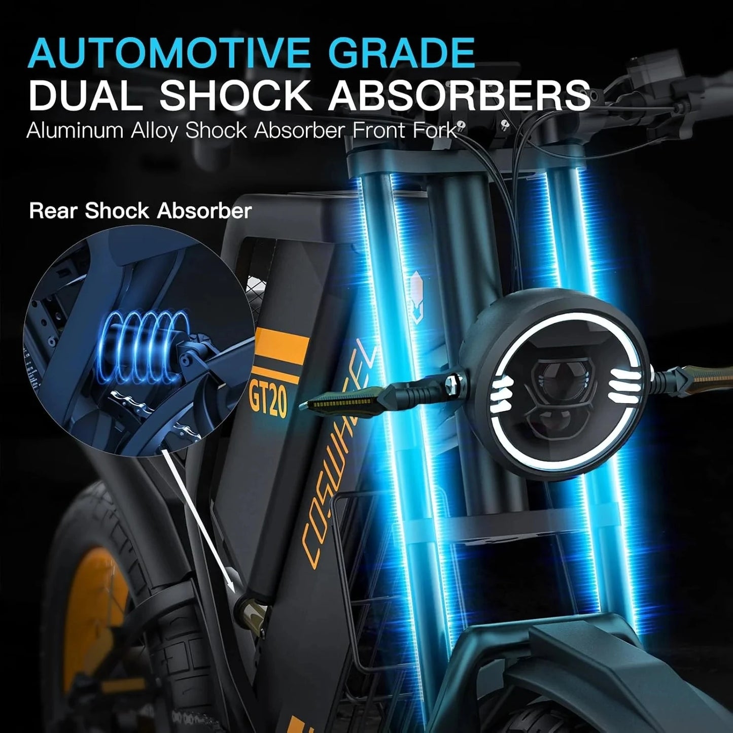 COSWHEEL GT20 PRO Dual Motor Electric Bike – 3000W, 40Ah Battery, 31MPH Fat Tire Off-Road E-Bike