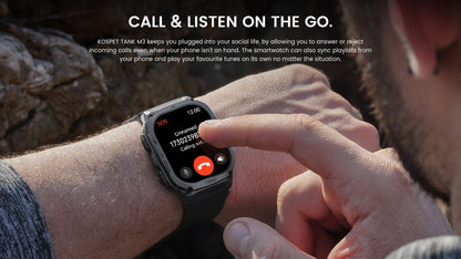 KOSPET TANK M3 Rugged Smart Watch for Men – Military Grade Durability, AMOLED Display, Bluetooth Calling & 60-Day Standby Battery