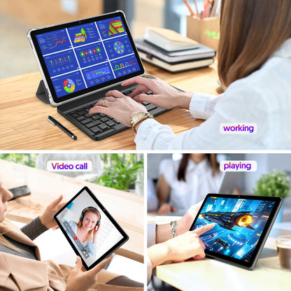 BAKEN 10.1-Inch Android 13 Tablet 2-in-1 Set – 4GB(2+2)+64GB