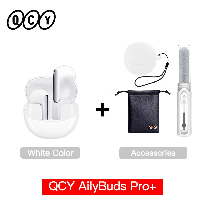 QCY HT10 AilyBuds Pro+ ANC Wireless Earphone Al Audio Hi-res with LDAC Bluetooth 5.3 Earbuds Adaptive ANC Multipoint Connection