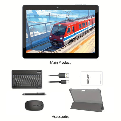 BAKEN 10.1-Inch Android 13 Tablet 2-in-1 Set – 4GB(2+2)+64GB