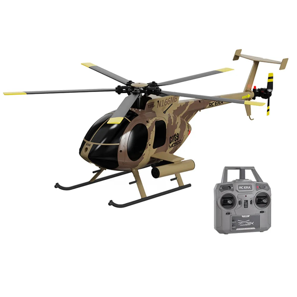 RC ERA C189 MD500 2.4G 6CH Flybarless Brushless RC Helicopter with Altitude Hold – 1:28 Scale