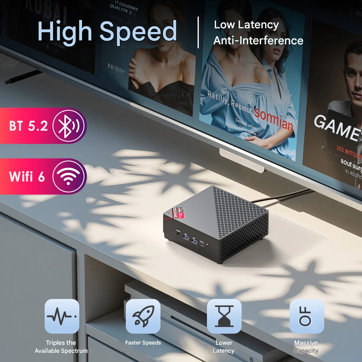 ACEMAGIC AM06Pro Mini PC – Ryzen 7 5825U, 16/32GB RAM, 512GB SSD, Windows 11 Pro, WiFi 6, BT 5.2, 4K Triple Display