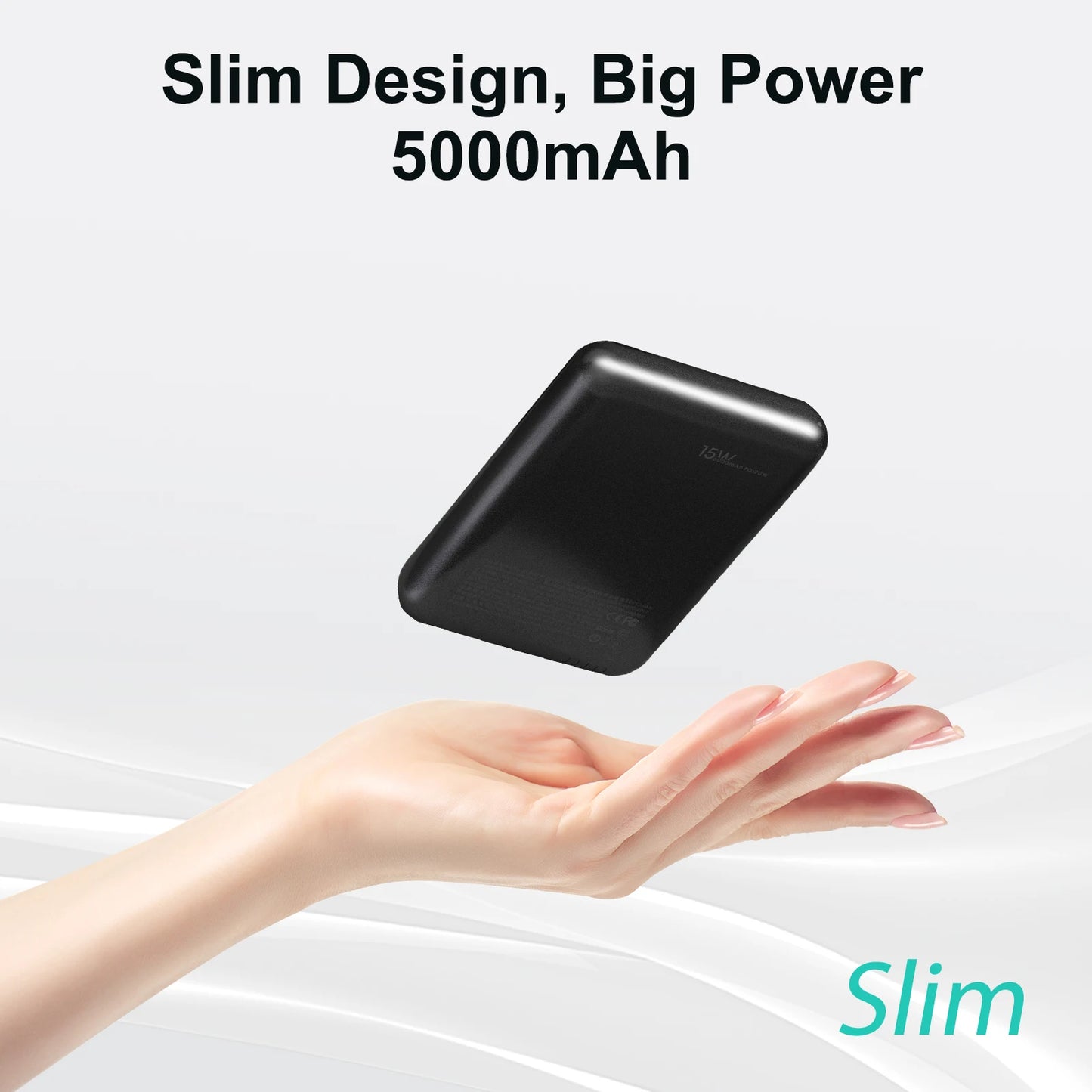 Magnetic Wireless Power Bank 5000mAh – Slim & Portable Fast Charger
