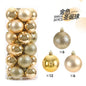 24/36 Pcs Hanging Christmas Tree Ornaments 3/4CM Balls Multiple Colors
