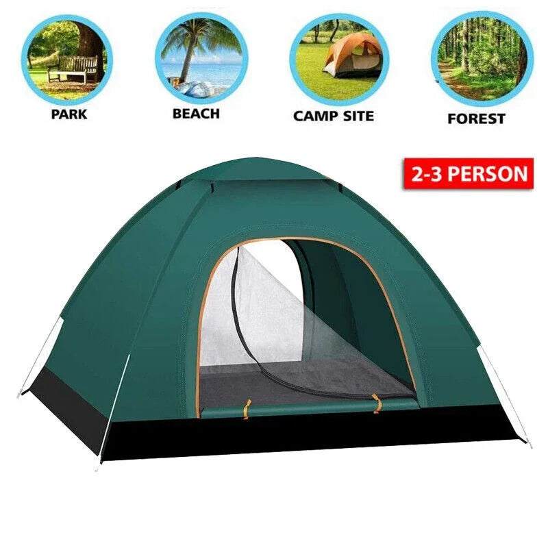 Automatic Pop Up Camping Tent for 2-3 People Waterproof Portable Outdoor Sheltererson