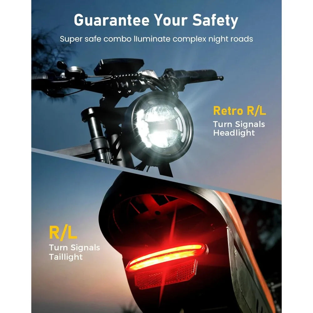 R6 Fat Tire Electric Bike – 1500W Off-Road Power with Full Suspension