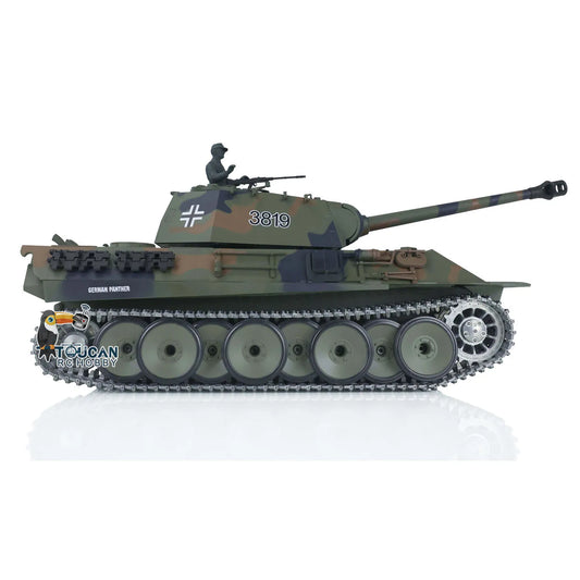 1/16 Heng Long German Panther V RC Tank Toy – 2.4GHz Metal Version with Smoke, Recoil, and Infrared Battle System