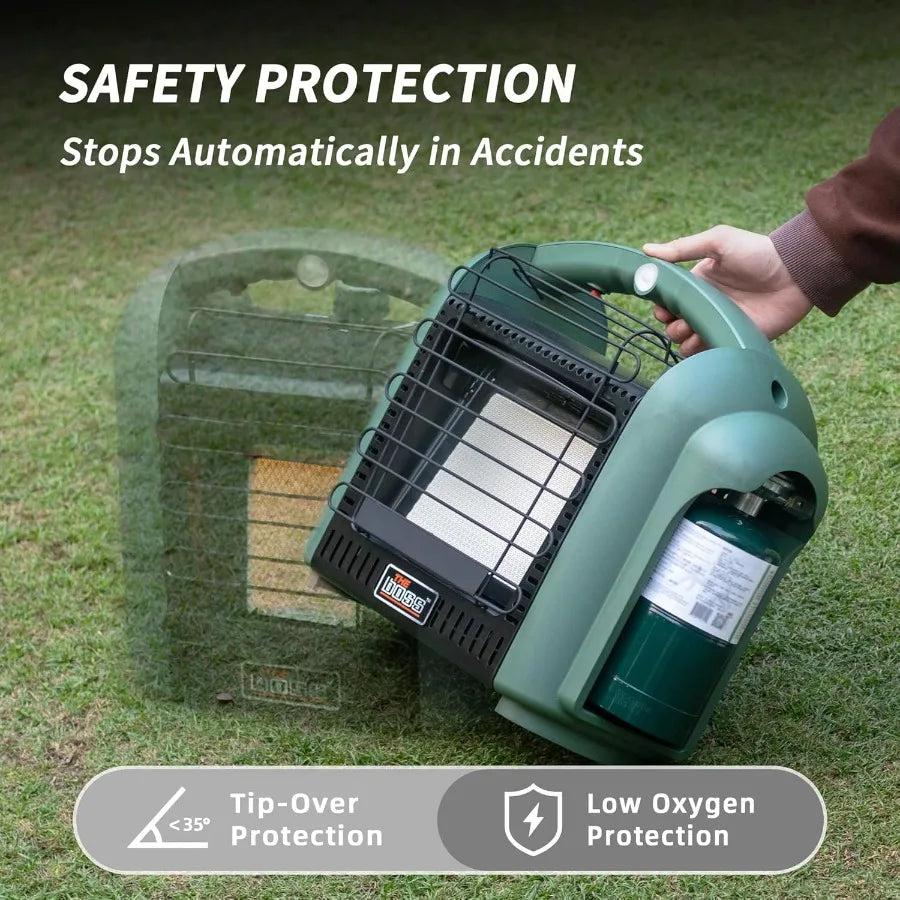 Portable 6,000 BTU Propane Space Heater with LED Light – Compact Outdoor Heater for Camping, Patios & Small Spaces