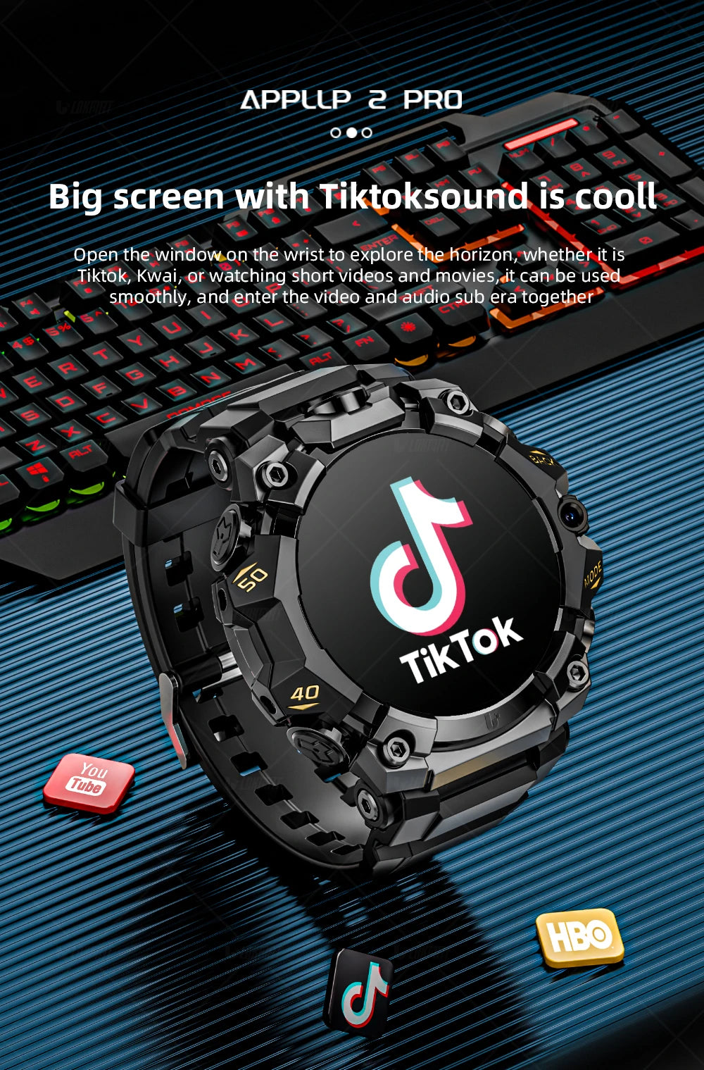 LOKMAT APPLLP 2 PRO Rugged Sport Android Smart Watch