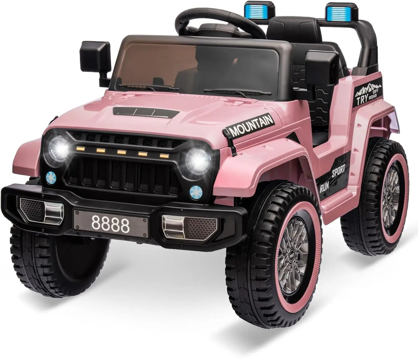 12V Electric Ride-On Truck for Kids – Battery-Powered Vehicle with Remote Control, LED Lights, Music & Spring Suspension