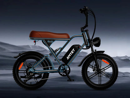 AMYET V9-G60 Electric Bike – 1000W Motor, 48V 20Ah Battery, Fat Tire E-Bike with Shimano 7-Speed & Dual Suspension