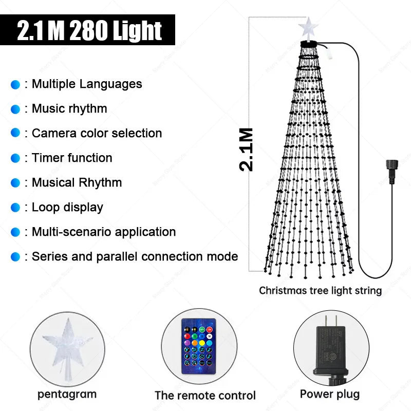 400 LEDs Remote & App Control RGB  Smart Christmas Tree Lights & Outdoor Holiday Decoration