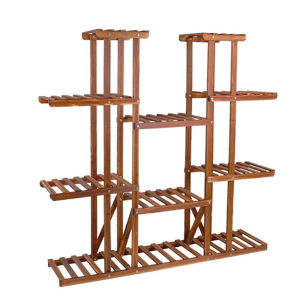 46" Multi-Tier Wooden Plant Stand – Indoor & Outdoor Flower Display Shelf