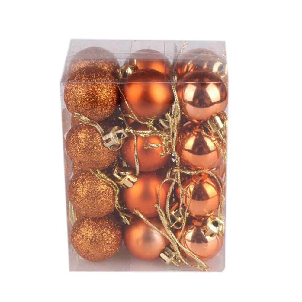 24Pcs Christmas Ball Christmas Tree Decoration Ornaments