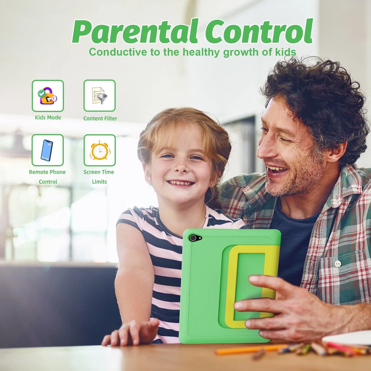 URAO 10-Inch Kids Android 14 Tablet – Educational Learning Tablet for Ages 3–12