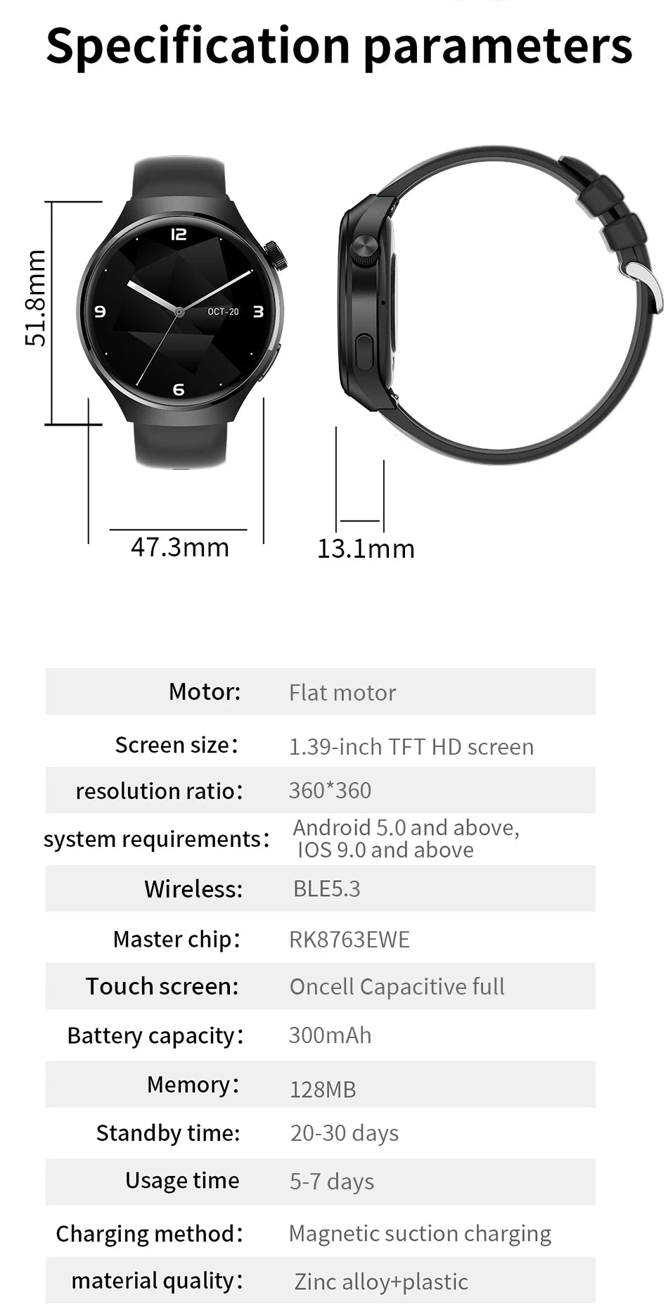 LIGE NFC Smart Watch – HD Display, Bluetooth Call, Fitness & Health Tracker, IP68 Waterproof