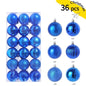 24/36 Pcs Hanging Christmas Tree Ornaments 3/4CM Balls Multiple Colors