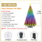 Waterproof  Smart APP Control LED Waterfall Christmas Tree String Lights with Star Topper for Christmas Party Holiday Decoration