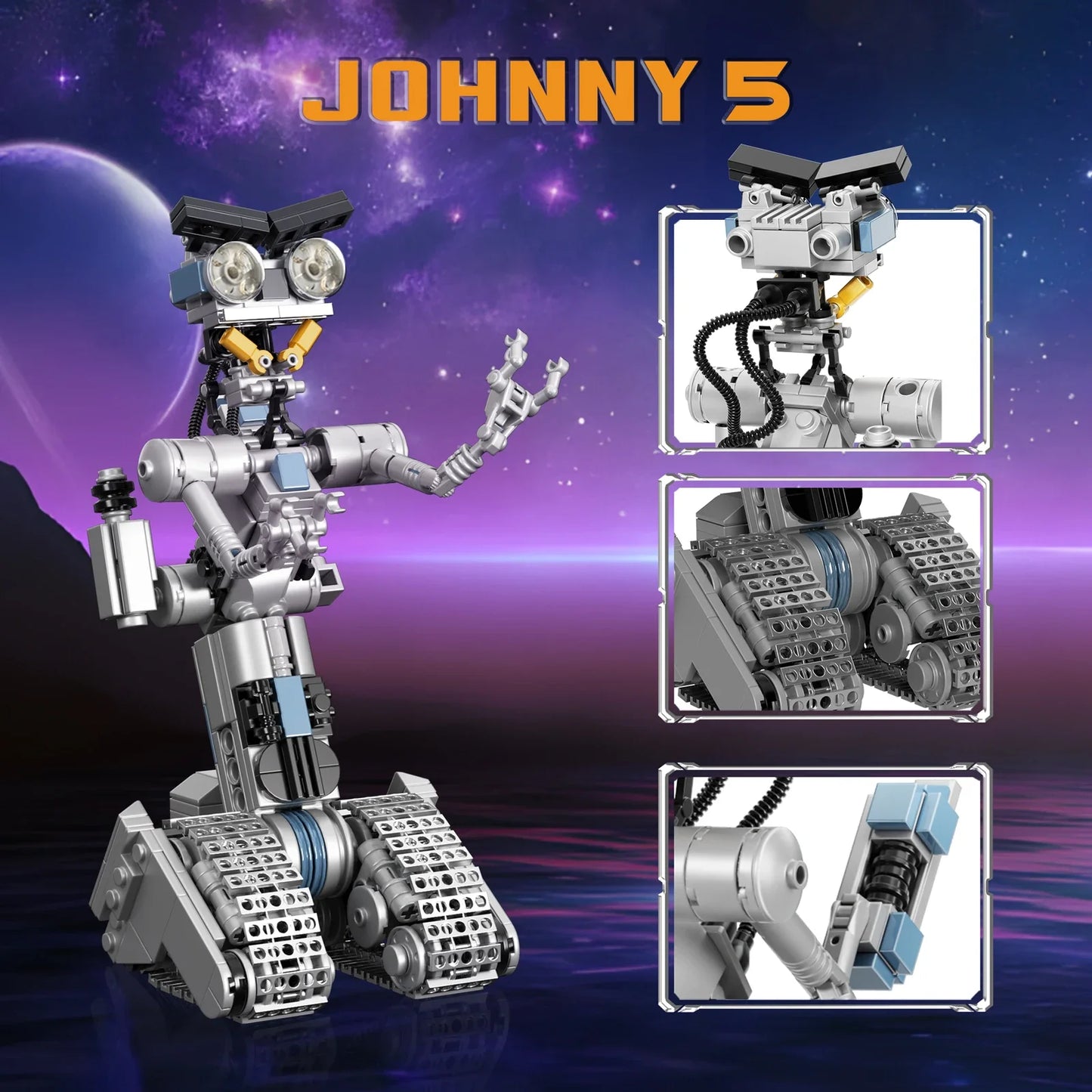 Johnny 5 Robot Building Blocks Set – 1176PCS  Perfect Gift For Kids, Collectors, and Nostalgic Fans